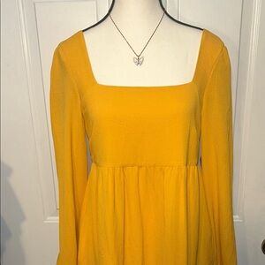 BCBG Mustard Long Sleeve Dress